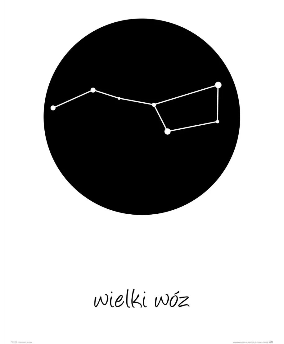Wielki Wóz konstelacja w kole - plakat