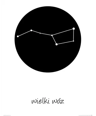 Wielki Wóz konstelacja w kole - plakat
