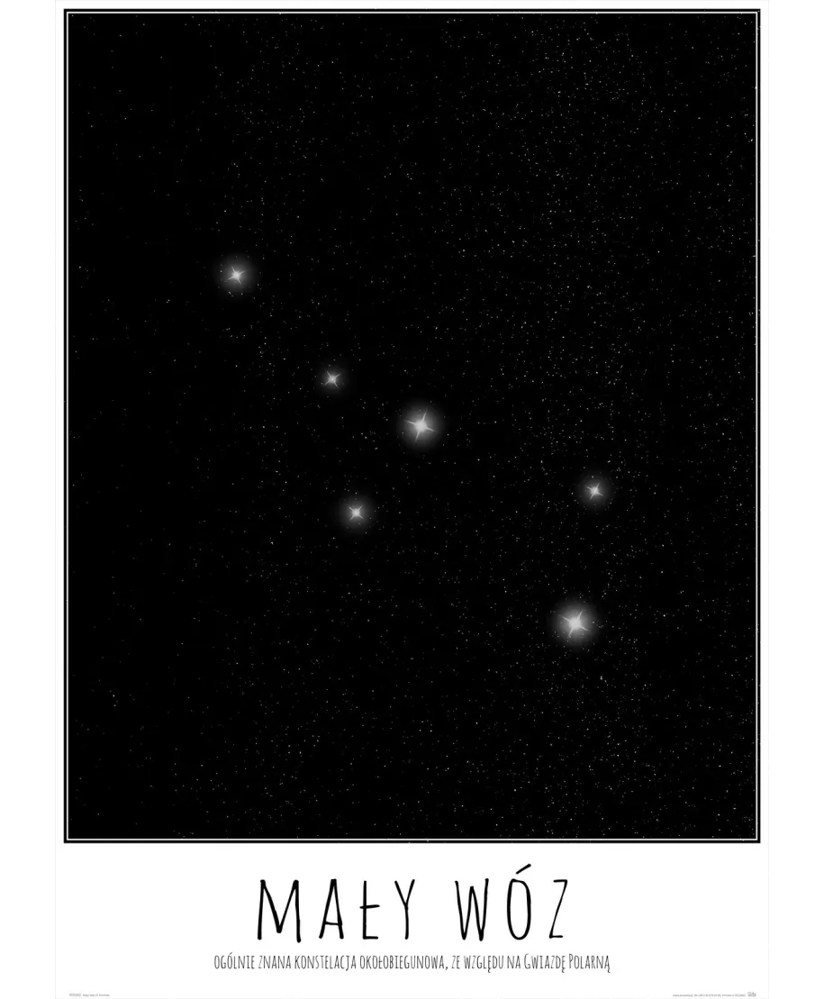 Mały Wóz z opisem - plakat