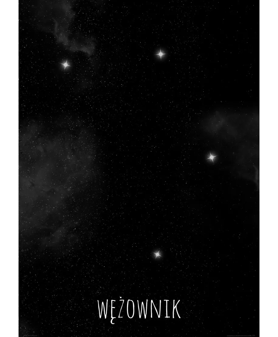 Wężownik konstelacja gwiazd - plakat