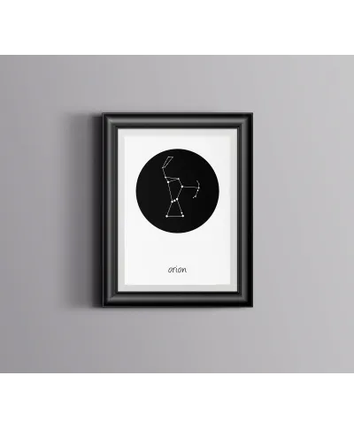 Orion konstelacja w kole - plakat