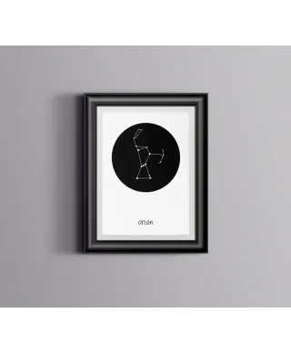 Orion konstelacja w kole - plakat