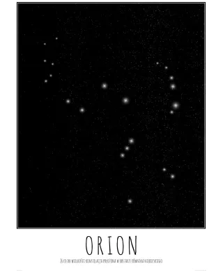 Orion z opisem - plakat