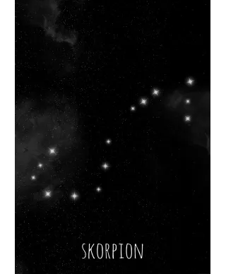 Skorpion konstelacja gwiazd - plakat