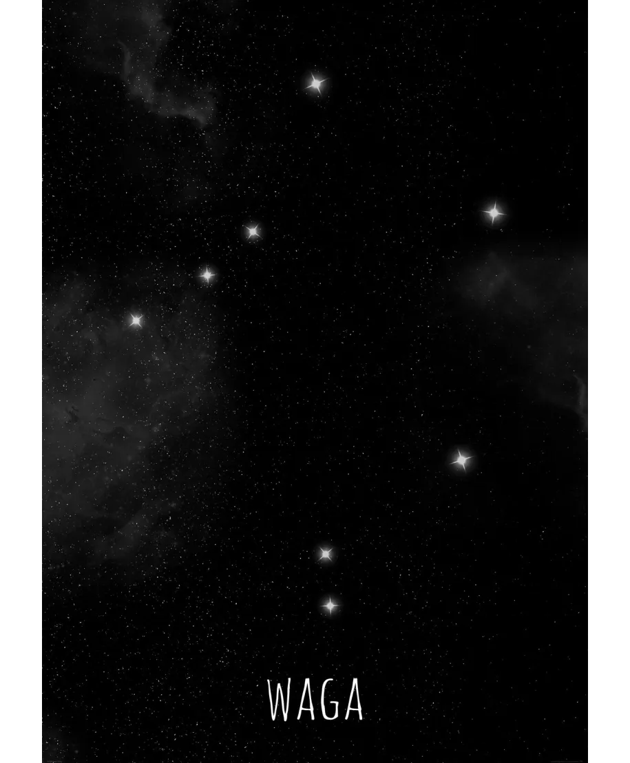 Waga konstelacja gwiazd - plakat