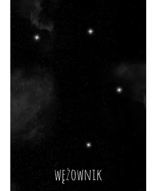 Wężownik konstelacja gwiazd - plakat