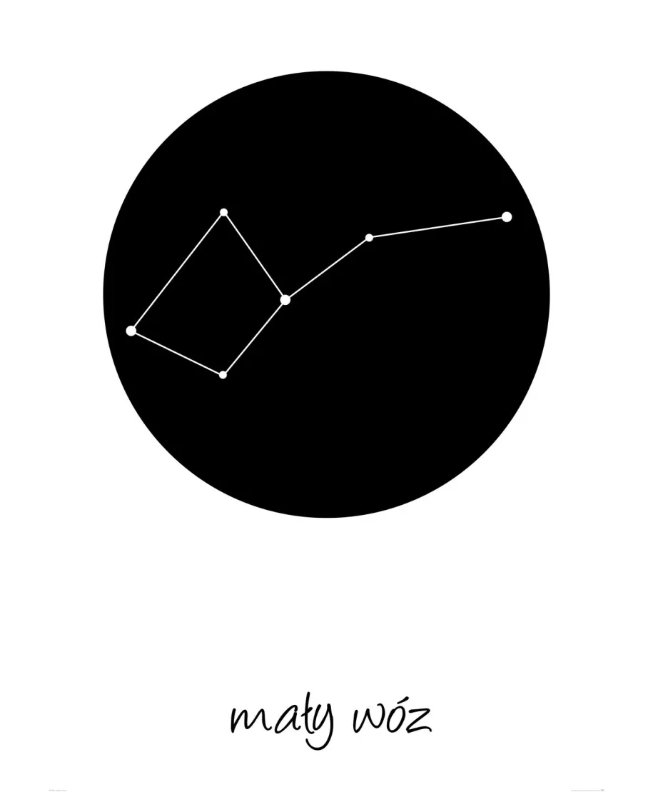 Mały Wóz konstelacja w kole - plakat