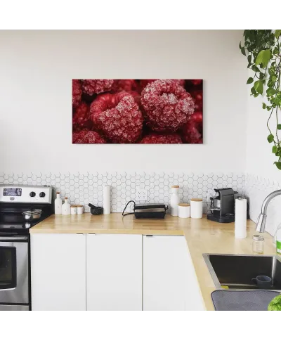 Zmrożone maliny - obraz na płótnie