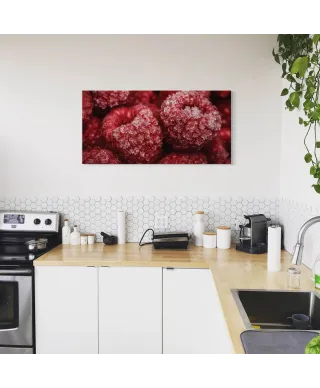 Zmrożone maliny - obraz na płótnie