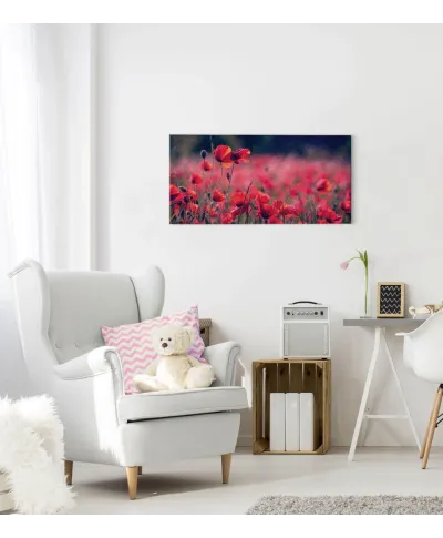 Maki na łące - obraz na płótnie