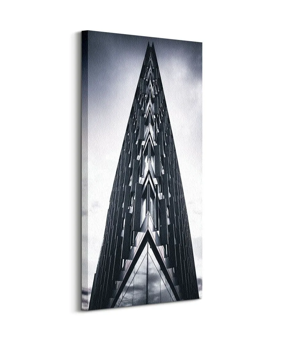 Spiczasty budynek - obraz na płótnie