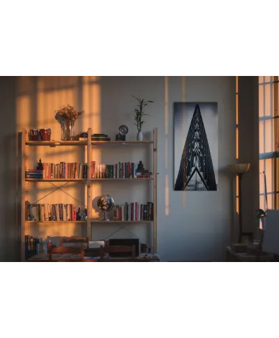 Spiczasty budynek - obraz na płótnie