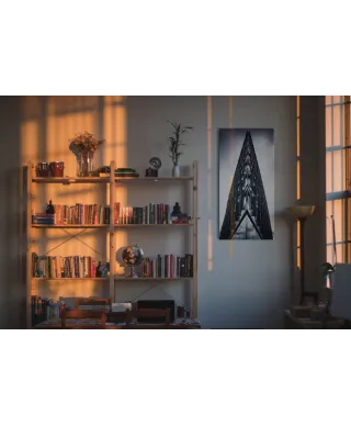 Spiczasty budynek - obraz na płótnie