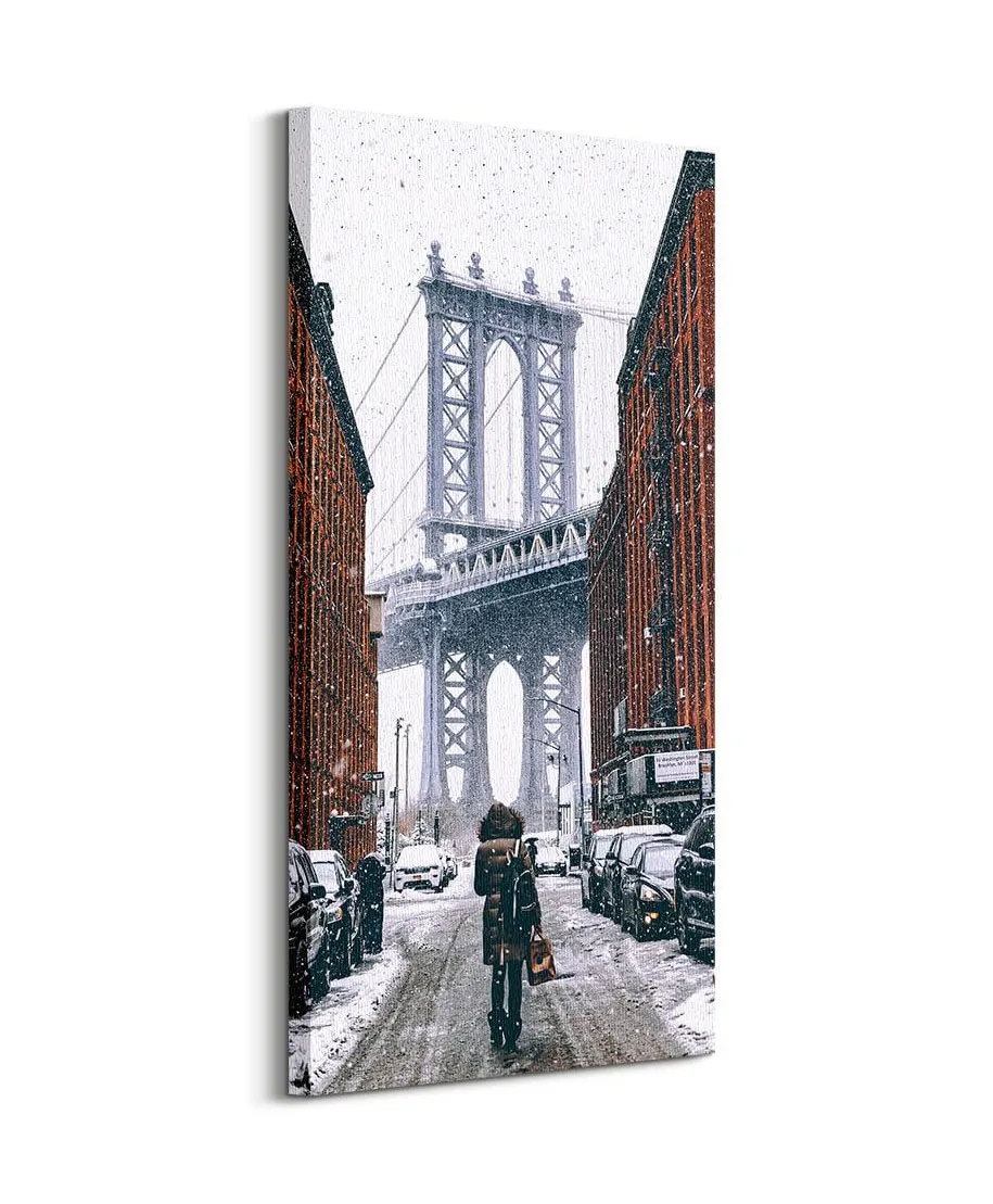 Zimowy Brooklyn - obraz na płótnie