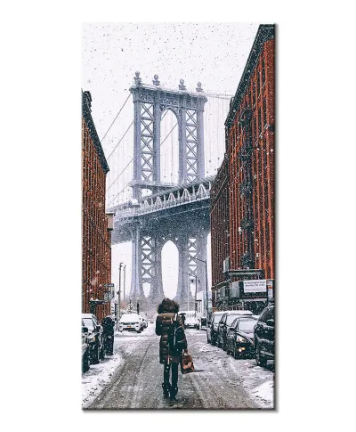 Zimowy Brooklyn - obraz na płótnie