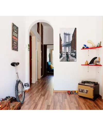 Zimowy Brooklyn - obraz na płótnie