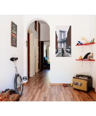 Zimowy Brooklyn - obraz na płótnie