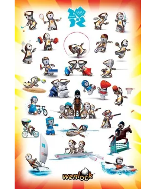 London 2012 Olimpiada (Wenlock Sport Poses) - plakat