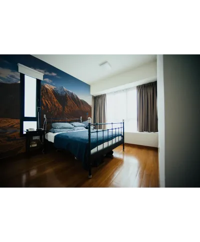 Zachód słońca w górach - fototapeta