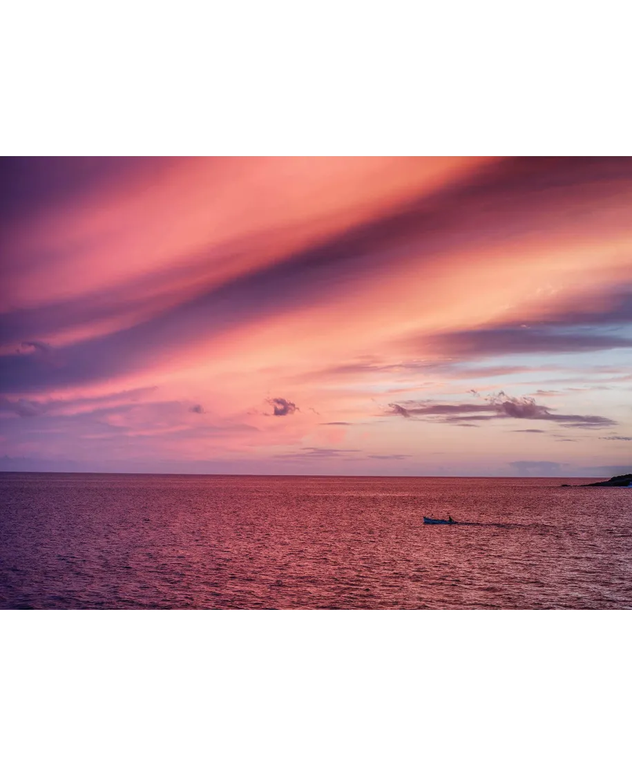 Zachód słońca nad oceanem - fototapeta