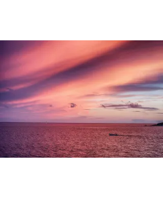 Zachód słońca nad oceanem - fototapeta