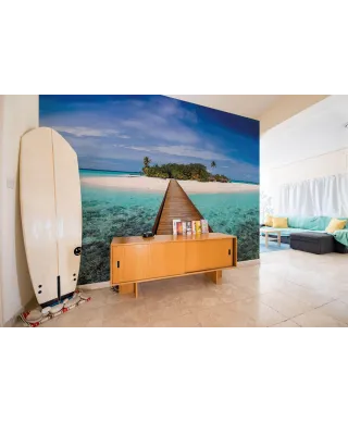 Molo na Malediwach - fototapeta