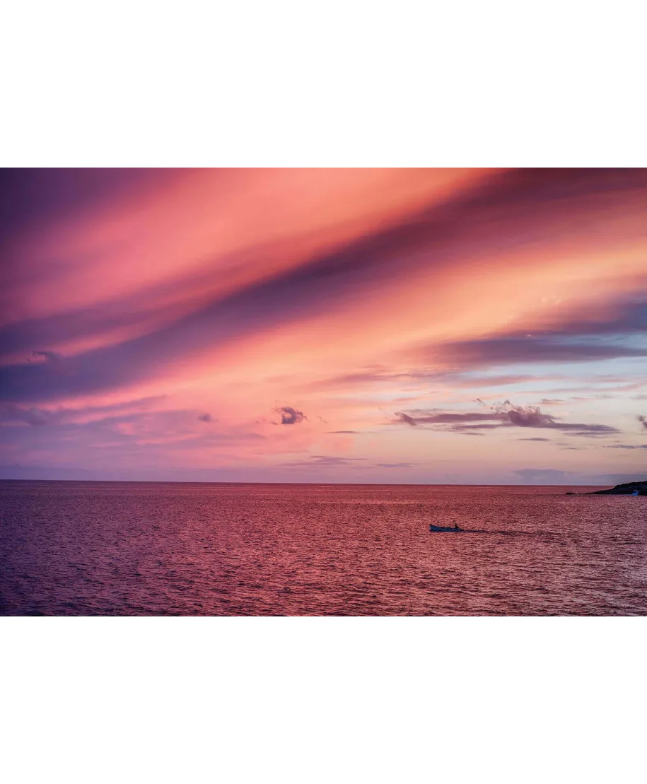 Zachód słońca nad oceanem - fototapeta