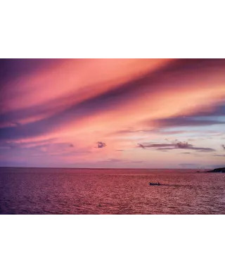 Zachód słońca nad oceanem - fototapeta