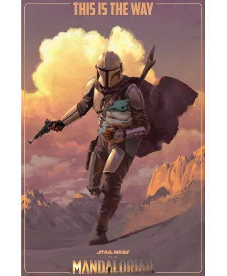 Star Wars The Mandalorian On The Run - plakat