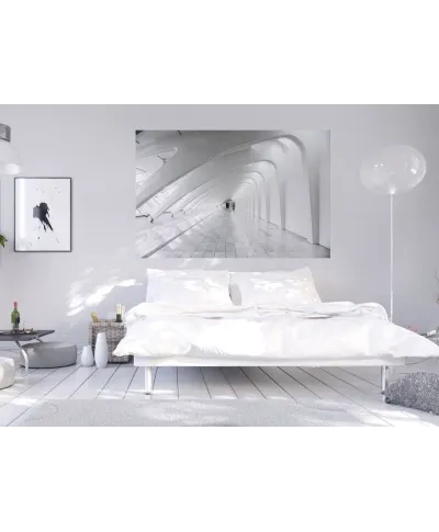 Biały korytarz - fototapeta