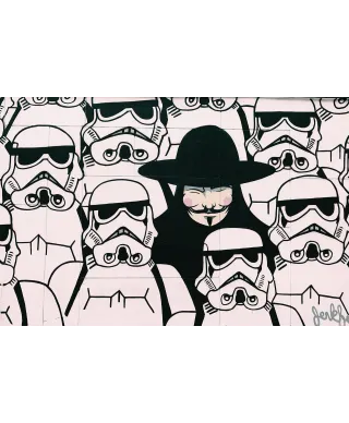 Szturmowiec i Vendetta - fototapeta