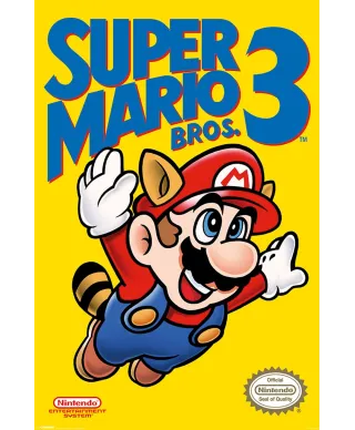 Super Mario Bros 3 NES Cover - plakat