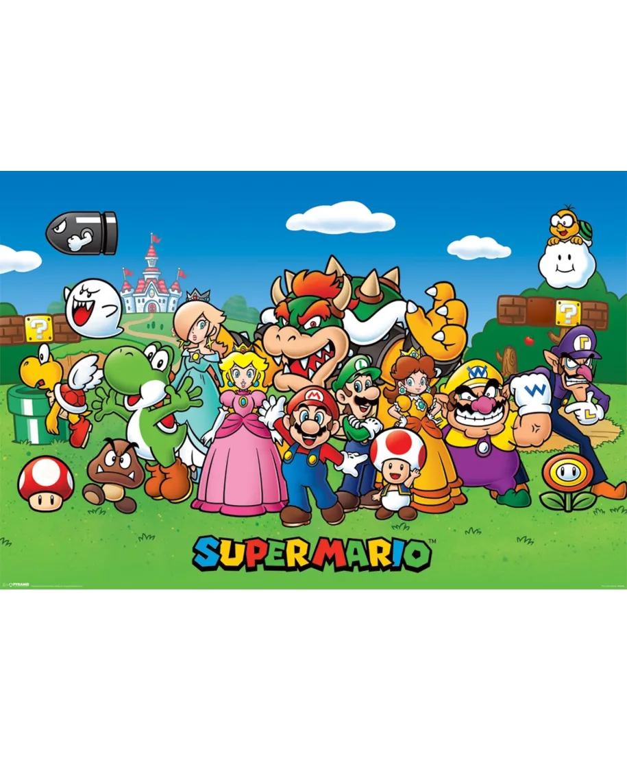 Super Mario Characters - plakat