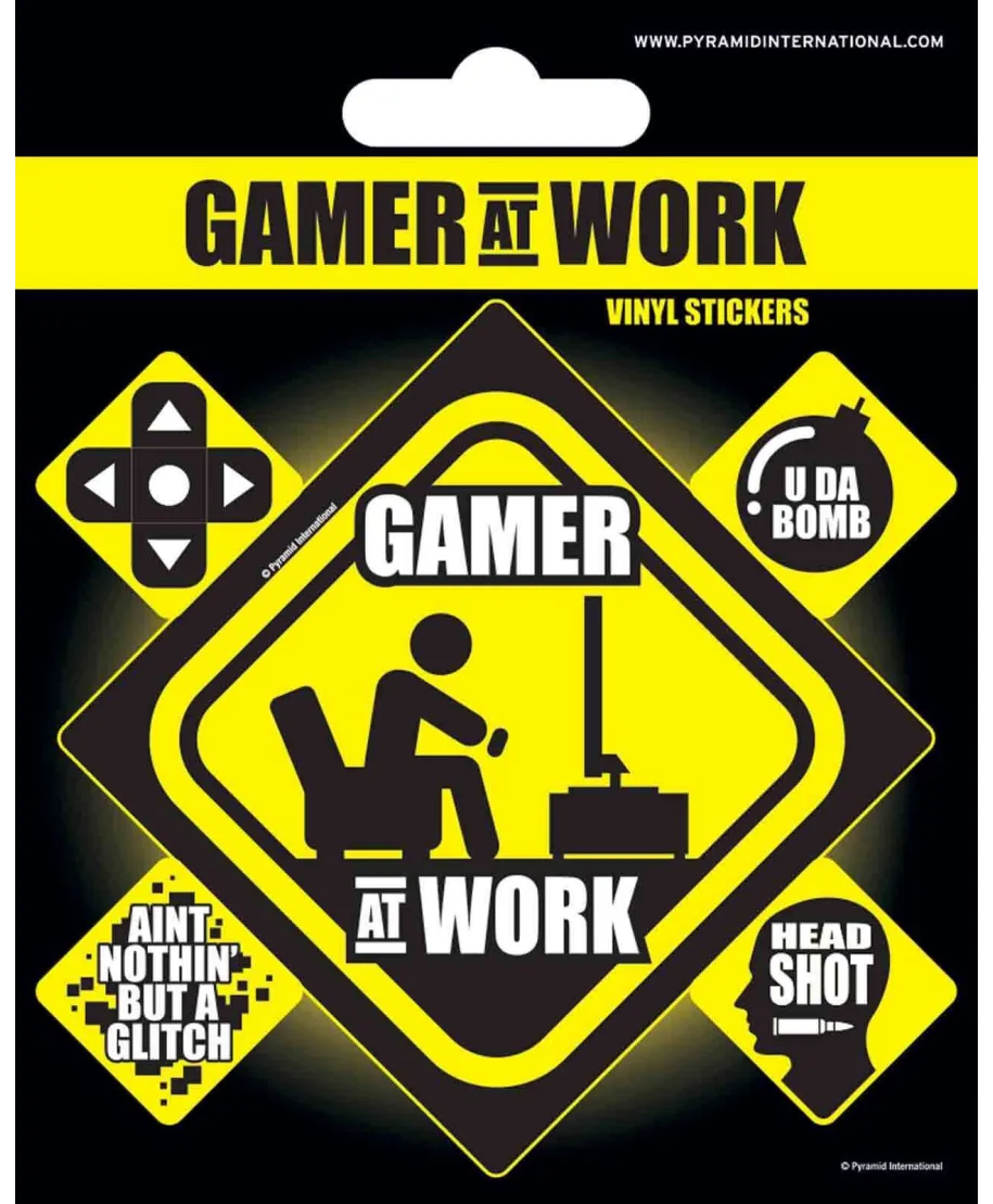 Gamer At Work Collectables - naklejki