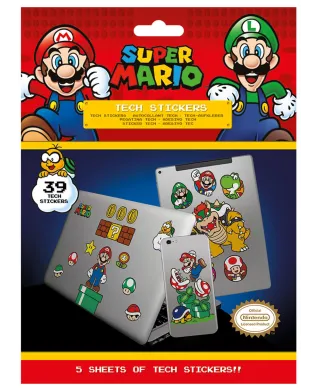 Super Mario Mushroom Kingdom - naklejki na laptopa
