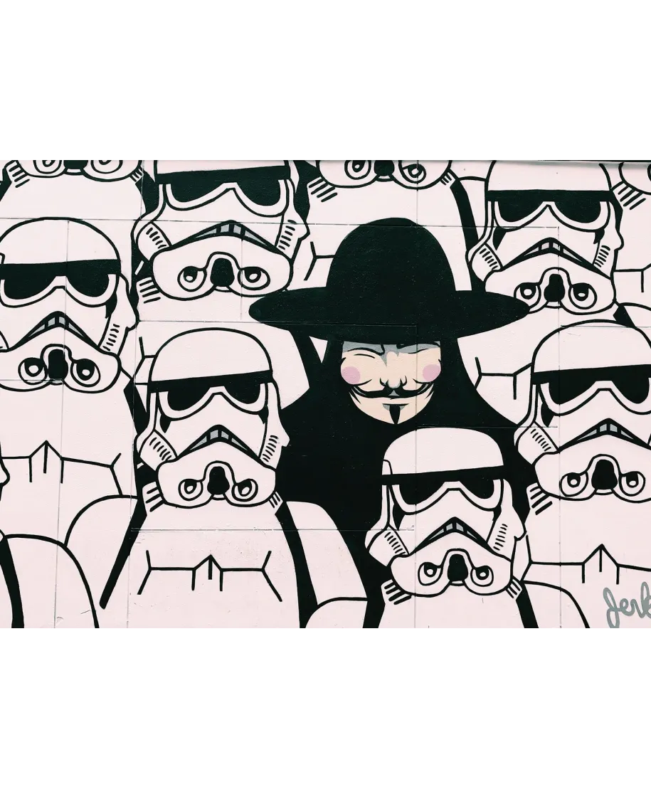 Szturmowiec i Vendetta - fototapeta