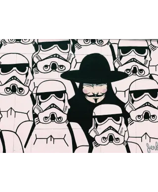 Szturmowiec i Vendetta - fototapeta