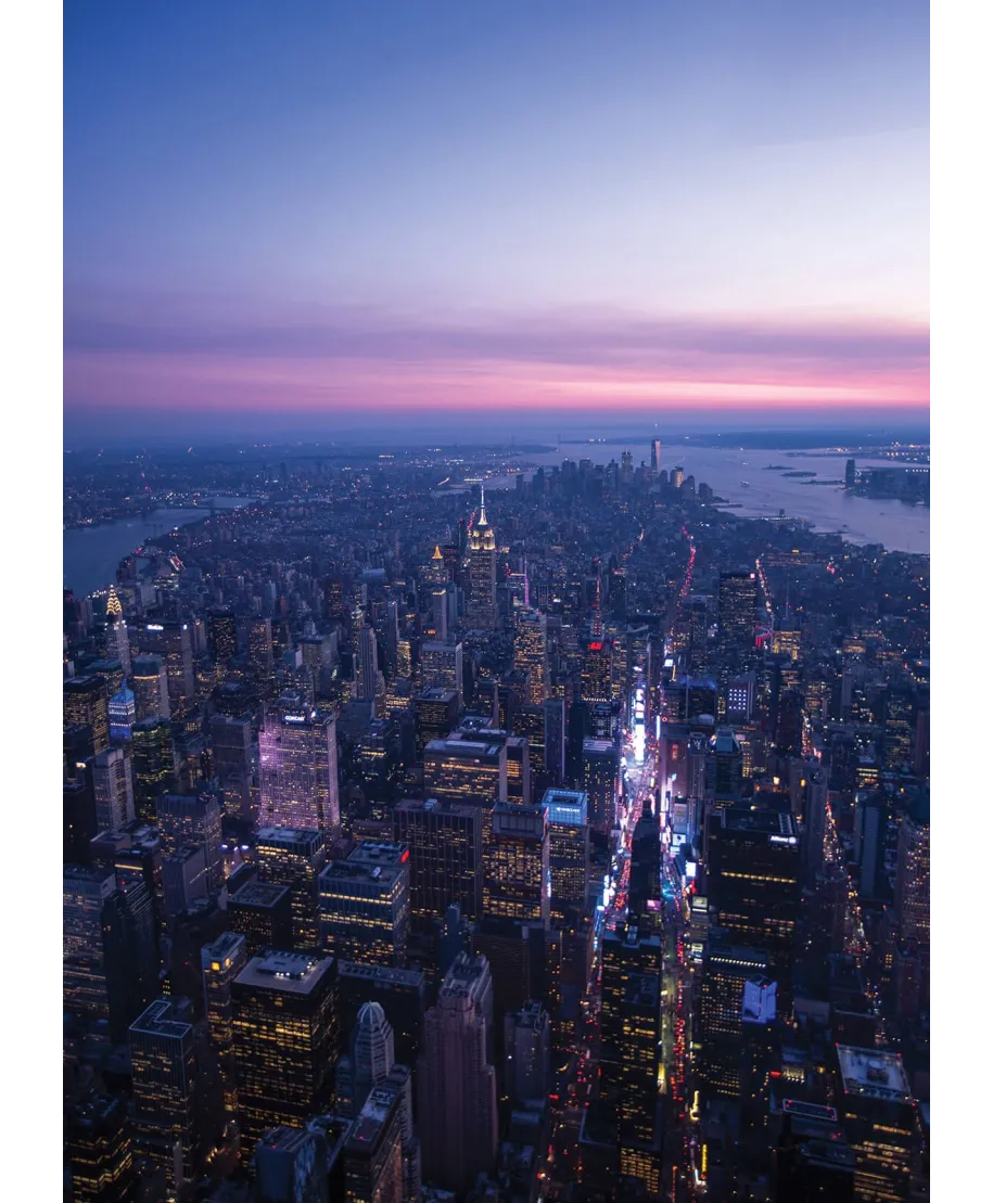 Manhattan o zmierzchu - fototapeta