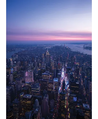 Manhattan o zmierzchu - fototapeta