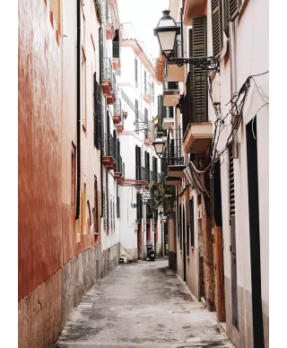 Wąska uliczka - fototapeta