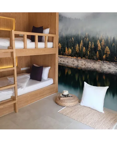 Mglista jesień - fototapeta