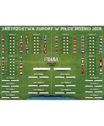 Euro 2020 Terminarz Rozgrywek - plakat