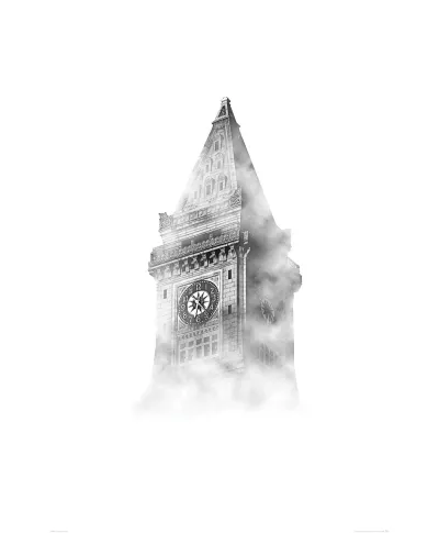 Big Ben w chmurach - plakat