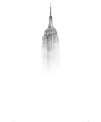 Empire State Building we mgle - plakat