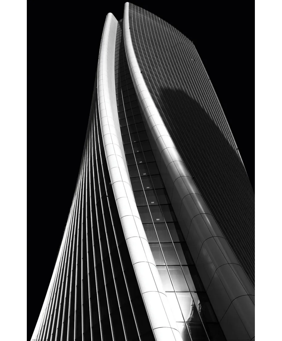 Wieżowiec w Czerni i Bieli - plakat