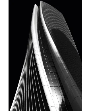 Wieżowiec w Czerni i Bieli - plakat