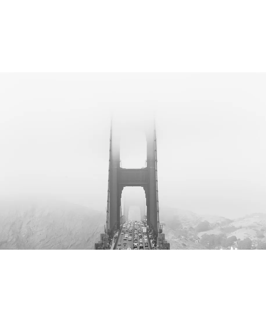 Zamglony Most Golden Gate - plakat