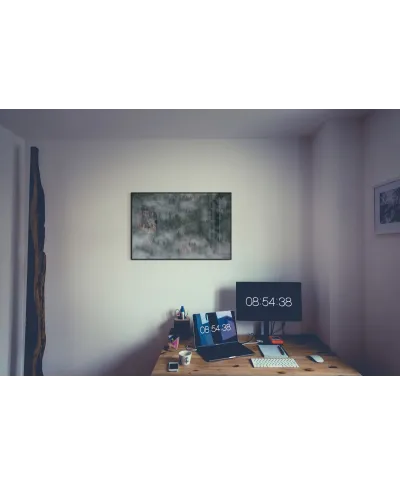 Zamglone drzewa - plakat