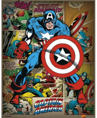 Marvel Comics - Captain America Retro - plakat