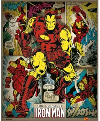 Marvel Comics - Iron Man Retro - plakat